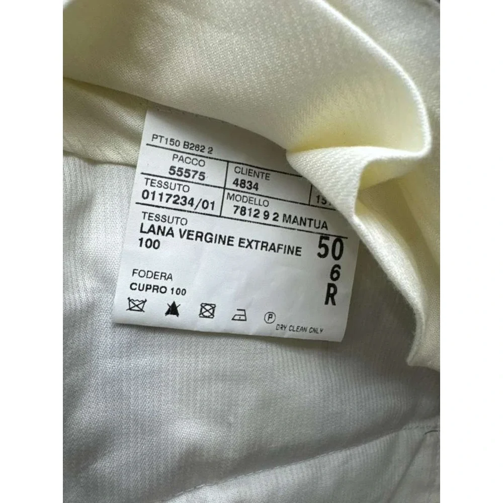 Corneliani Check Virgin‎ Wool Twill Mantua Dress Trousers Gray Mens Size 50